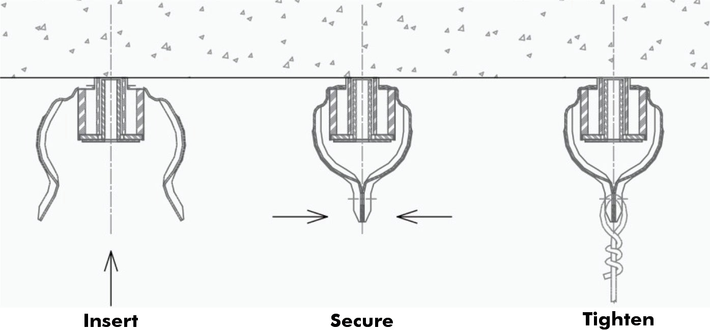 Easyflex EasyFix Quick Connect Ceiling Isolation Hanger, Load 106 lbs