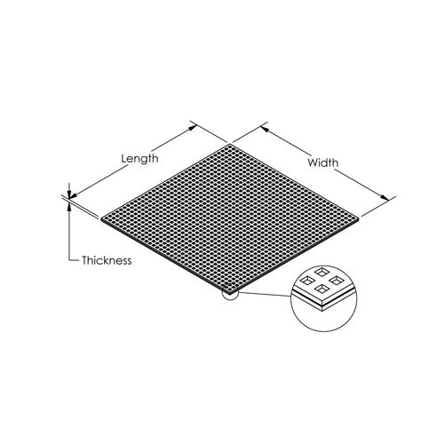 Easyflex VibraSystems Waffle Vibration Isolation Pad for Chillers, HVA