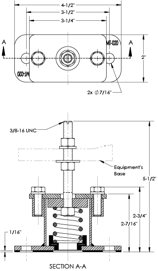 Easyflex VibraSystems Spring Vibration Isolators with 3/4'' Deflection